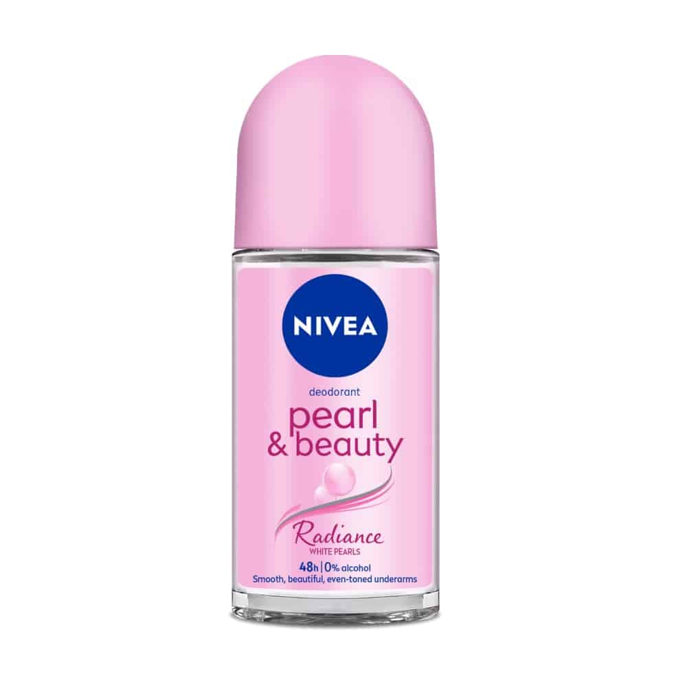 Nivea Women Deodorant Roll On Pearl & Beauty Radiance 50 Ml | For Eventoned Smooth & Beautiful Underarms 