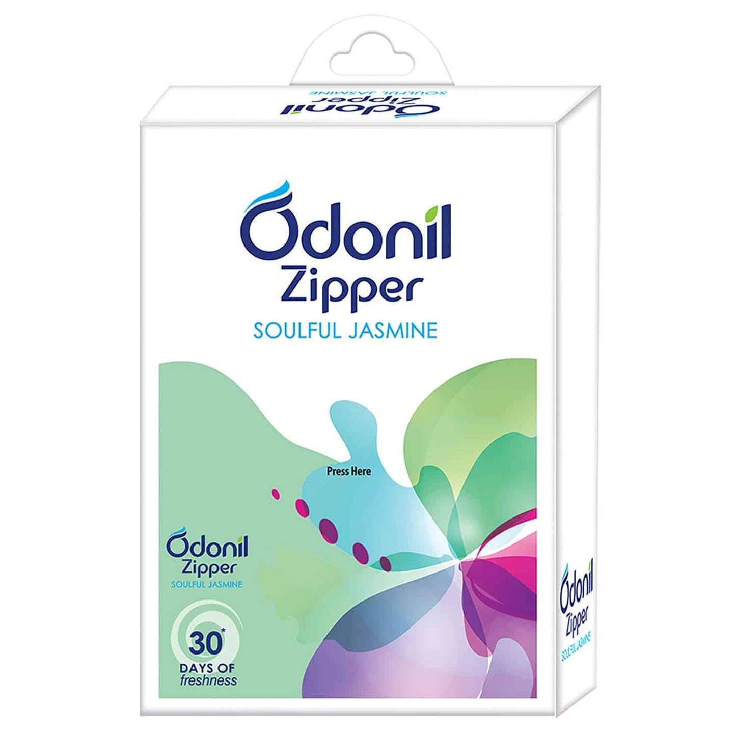 Odonil Bathroom Air Freshener Zipper Soulful Jasmine - 60Gm (10Gm*6)