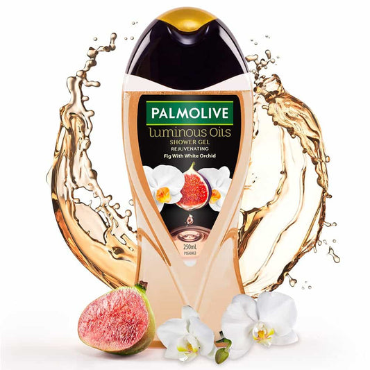 Palmolive Luminous Oil Rejuvenating Body Wash, 250ml, 100% Natural Fig Oil & White Orchid Extracts For Soft & Radiant Skin, PH Balanced Bodywash, Free Of Parabens And Silicones 