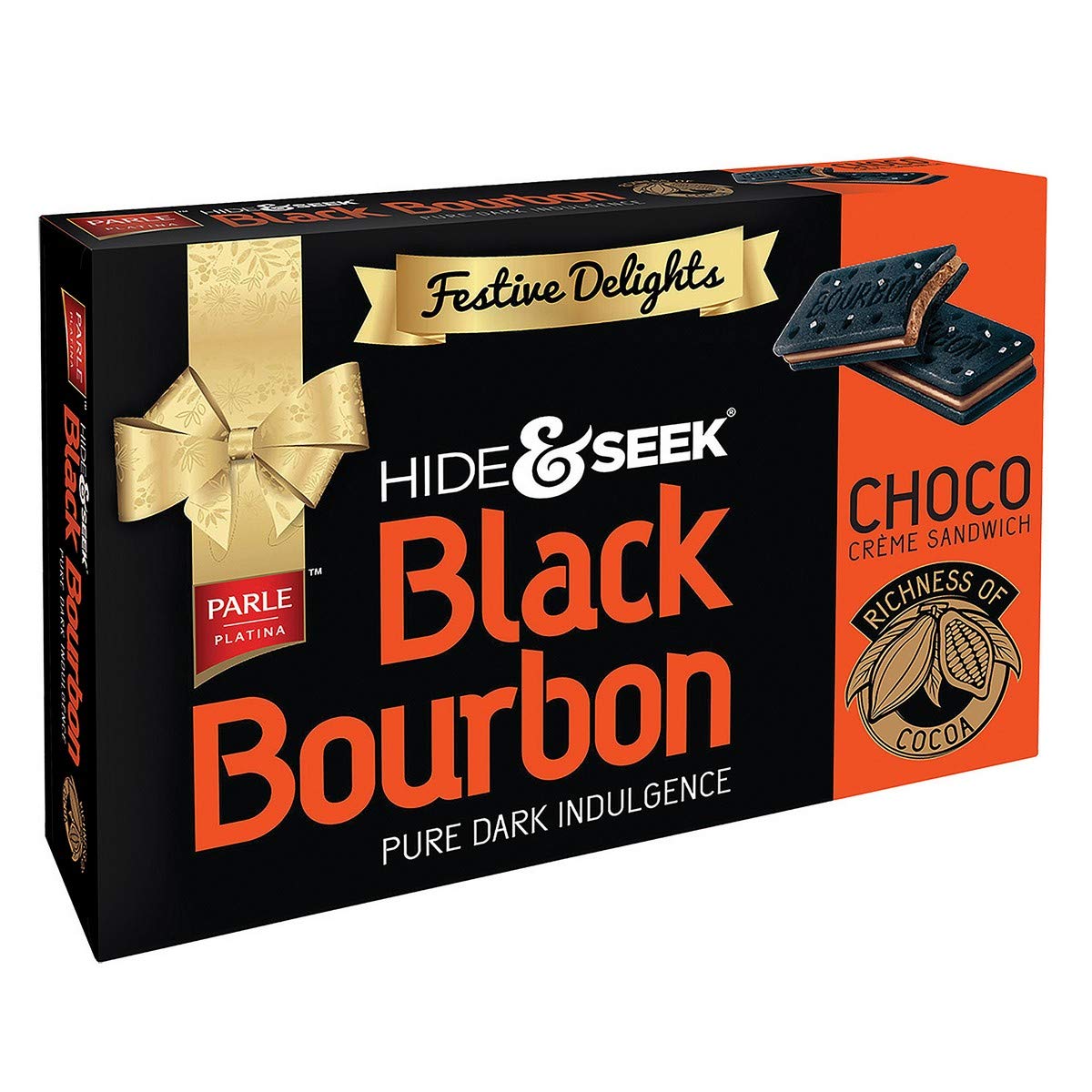 Parle Platina Hide & Seek Black Bourbon Choco 300g