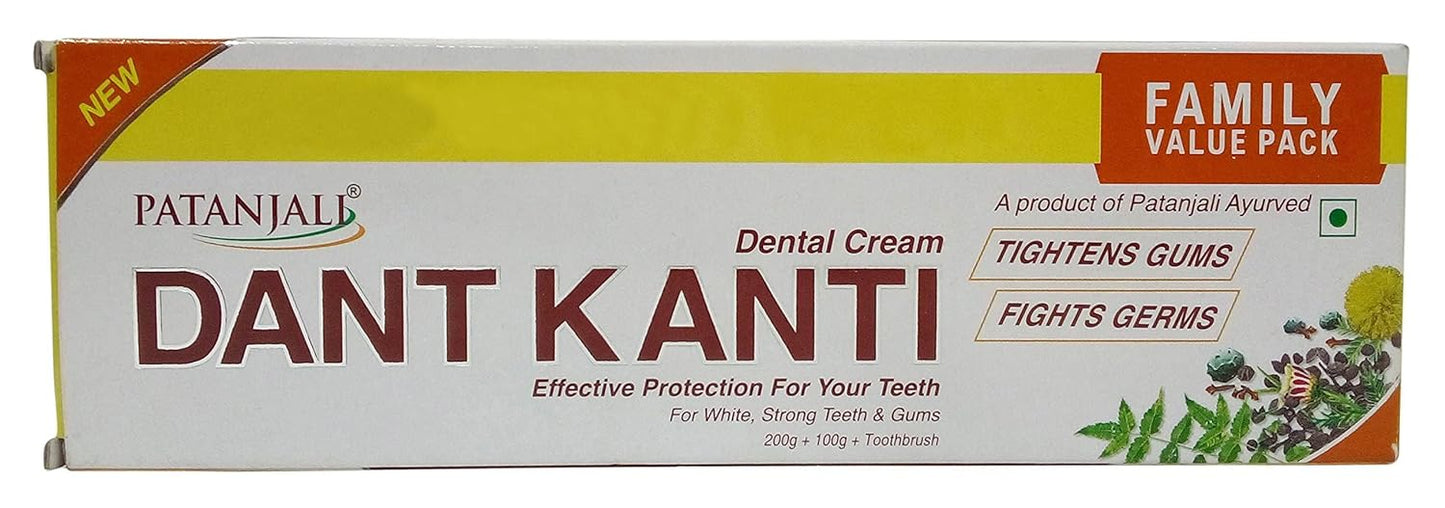 Patanjali Tooth Paste - Dant Kanti, Oral Care, 300G Carton