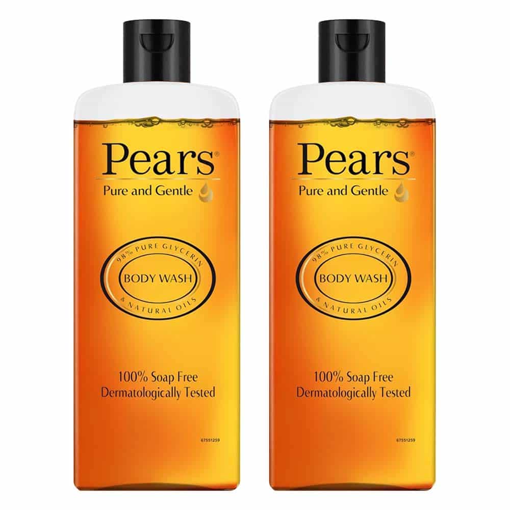 Pears Pure & Gentle Shower Gel With 98% Pure Glycerine, 100% Soap Free And No Parabens, 250 ml (Pack of 2) 