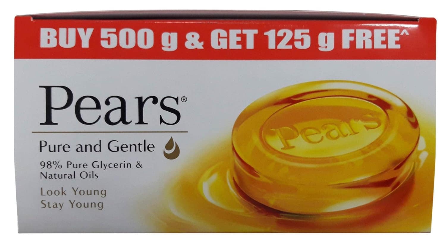 Pears Pure & Gentle Soap Bar, 625g Promo Pack 