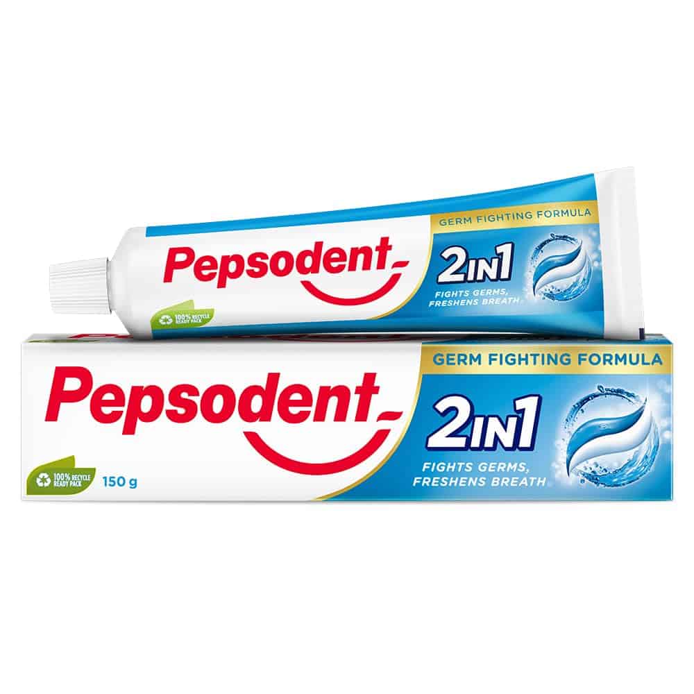 Pepsodent 2 in 1 Toothpaste Tooth Decay Prevention, Cavity Protection, Sensitivity Relief, Plaque Removal, 150 g 