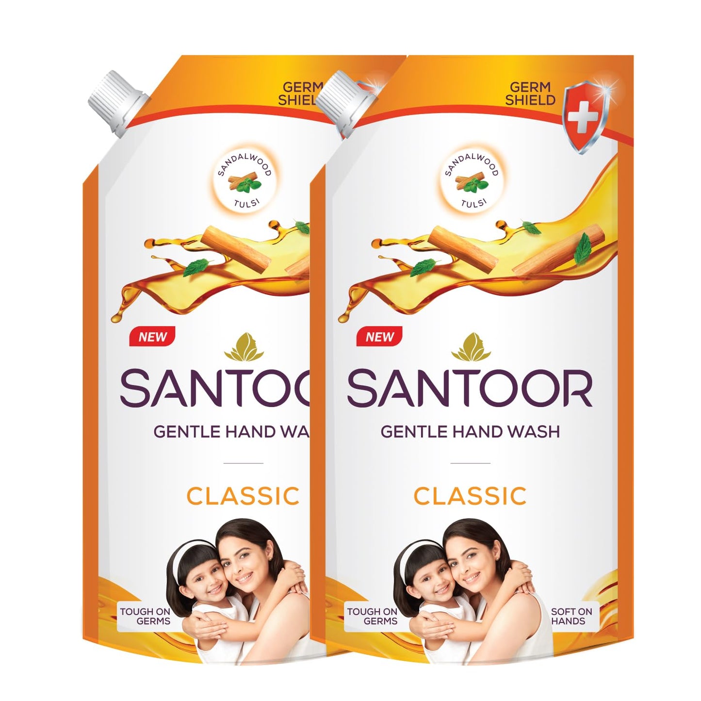 Santoor Classic Gentle Hand Wash, 675 ML