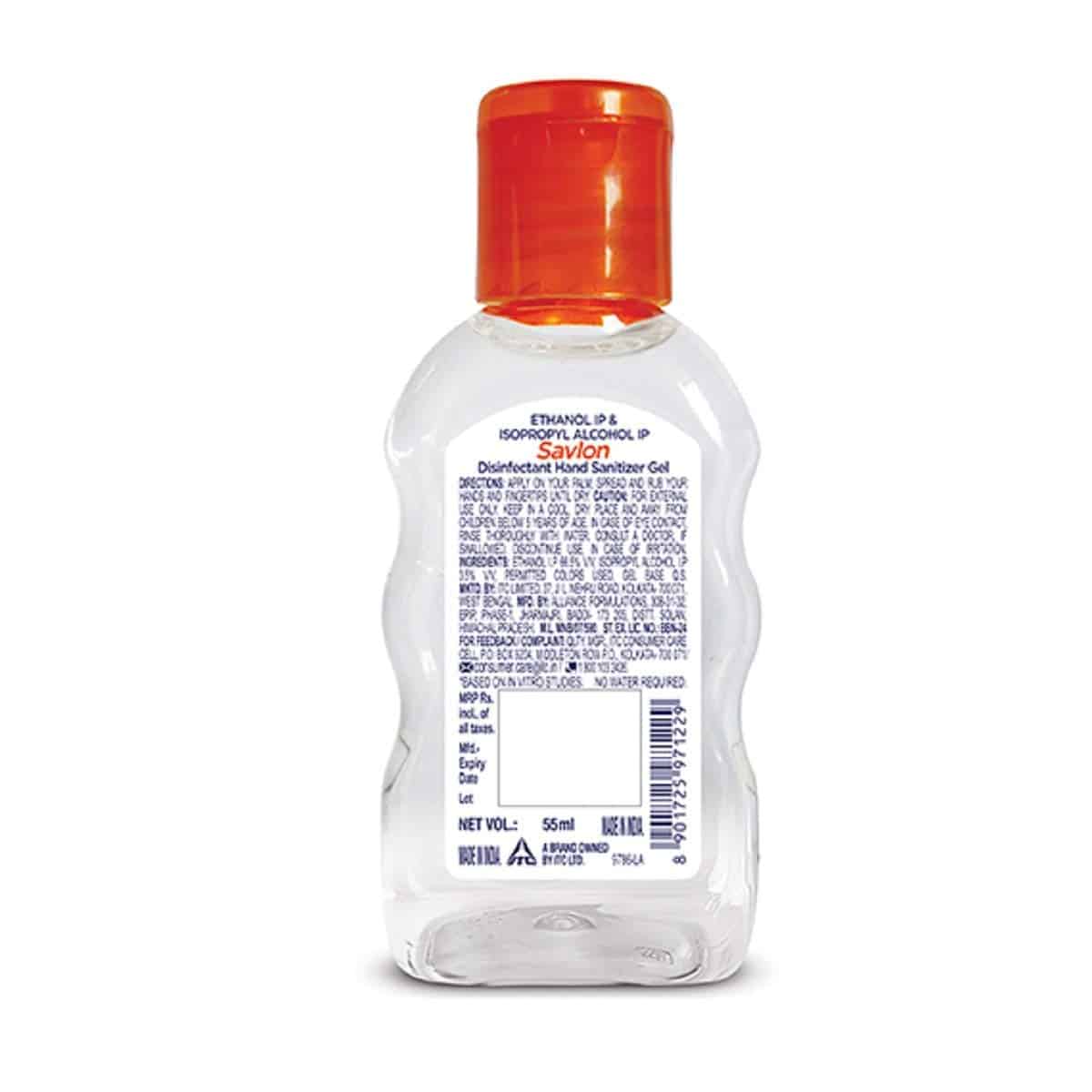 Savlon Hand Sanitizer Gel - 55 ml (Pack of 3) 