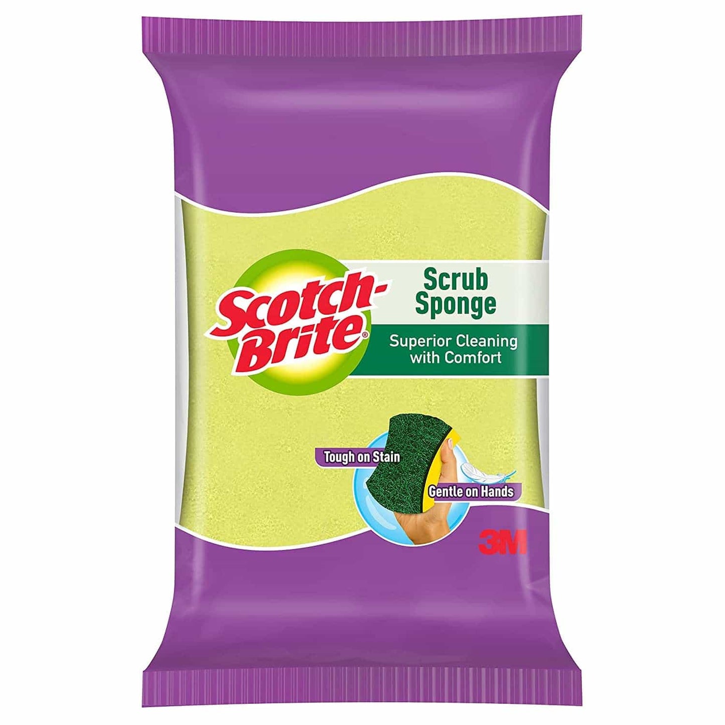 Scotch-Brite Scrub Sponge Ideal for dishwash Liquid (8cm X 5cm) || Pack of 6 