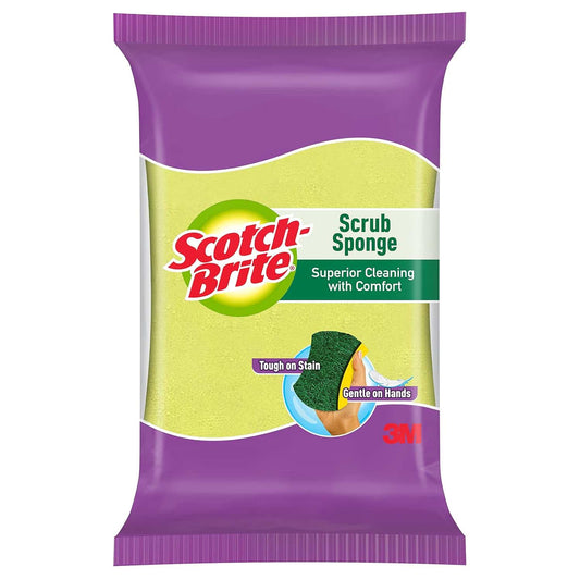 Scotch-Brite Scrub Sponge Ideal for dishwash liquid ( 8cm X 5cm) 