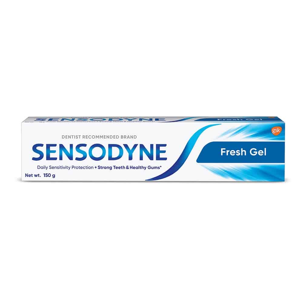 Sensodyne Toothpaste Fresh Gel, Sensitive tooth paste for daily sensitivity protection, 150 gm 