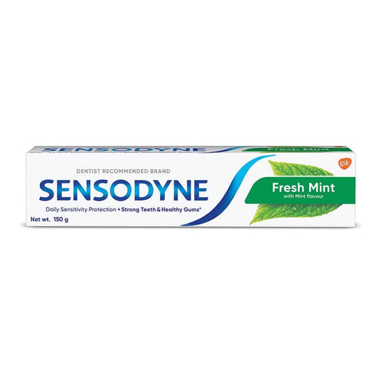 Sensodyne Toothpaste Fresh Mint, Sensitive tooth paste for daily sensitivity protection, 150 gm 