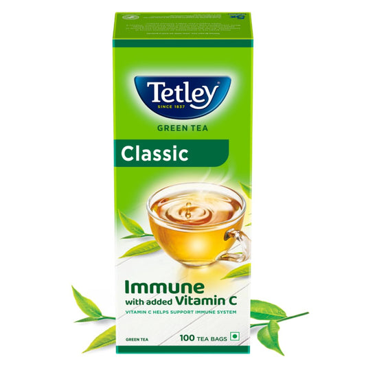 Tata Tetley Classic Green Tea Bags 100 U