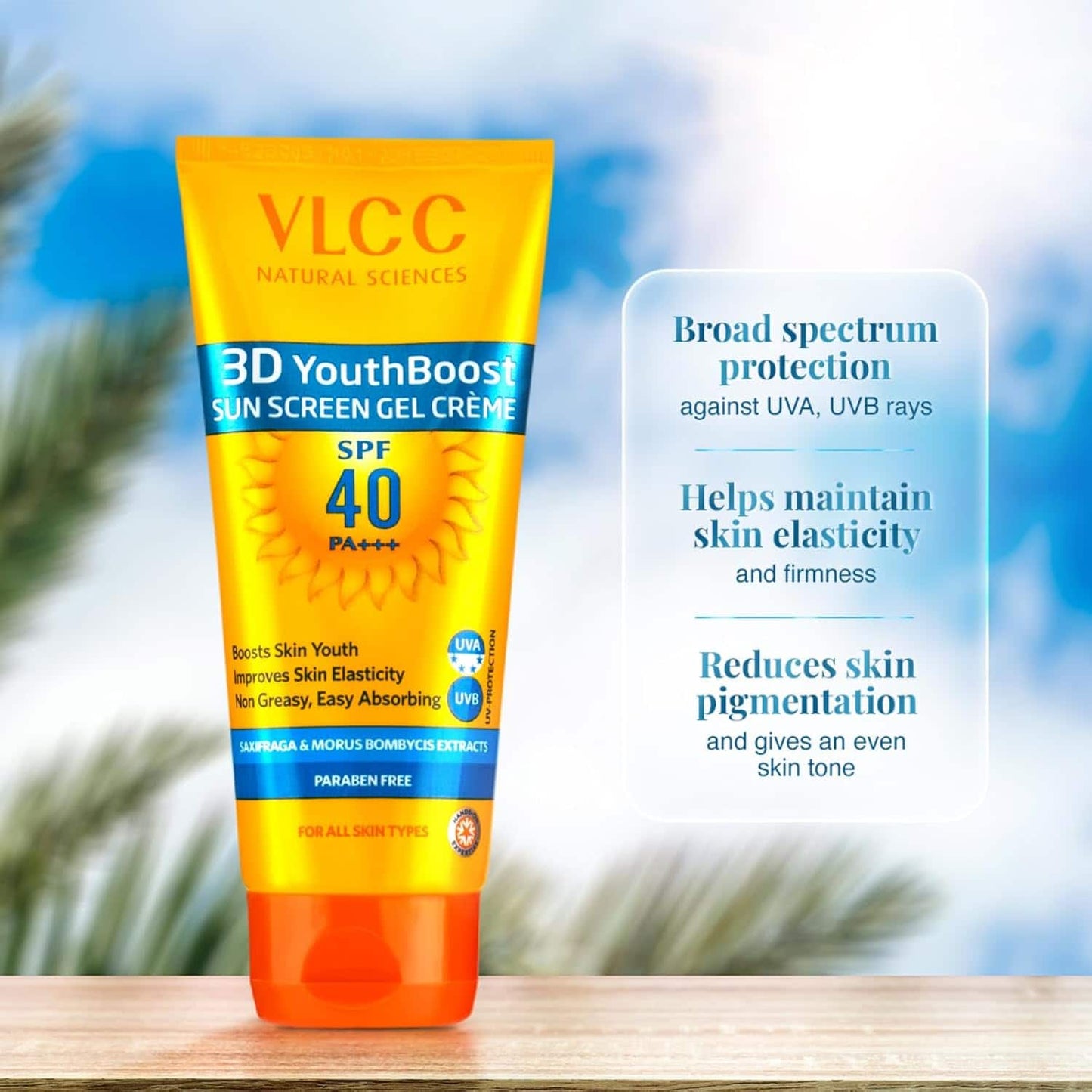 VLCC 3D Youth Boost SPF 40 +++ Sunscreen Gel Crème - 25g 