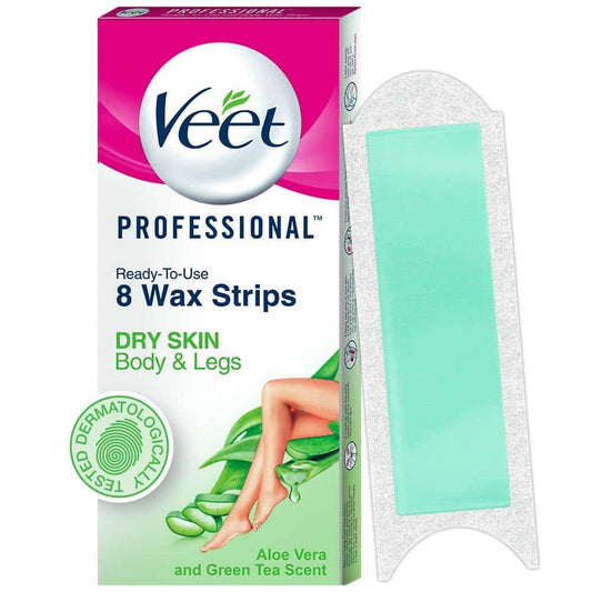 Veet Half Body Waxing Kit for Dry Skin - 8 Strips,For women 