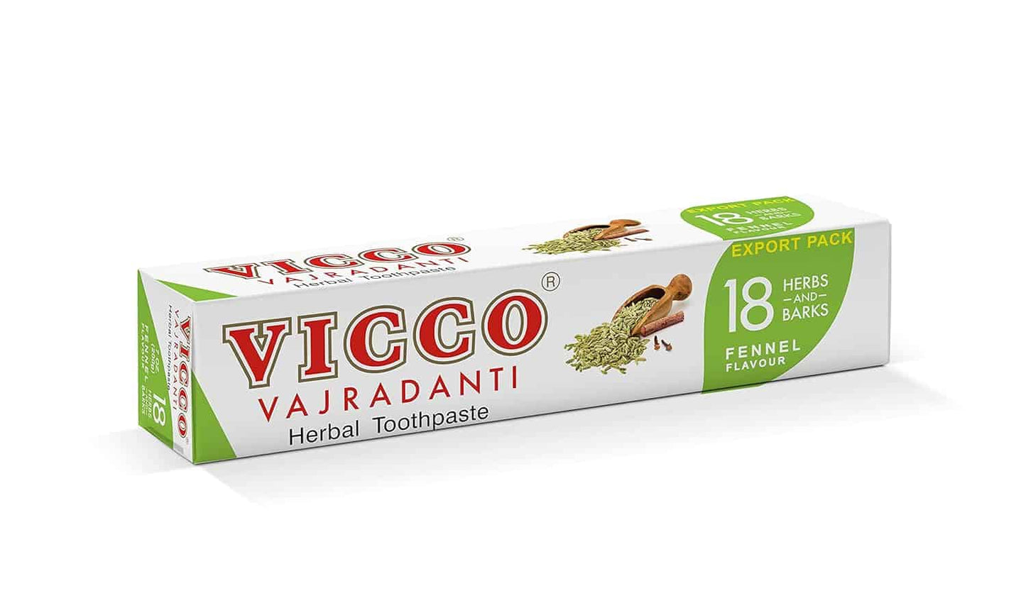 Vicco Vajradanti Ayurvedic Paste, Saunf Flavour, 18 Essential Herbs and Barks, Prevents Bad Breath, For Strong and Healthy Teeth, 200 gms 