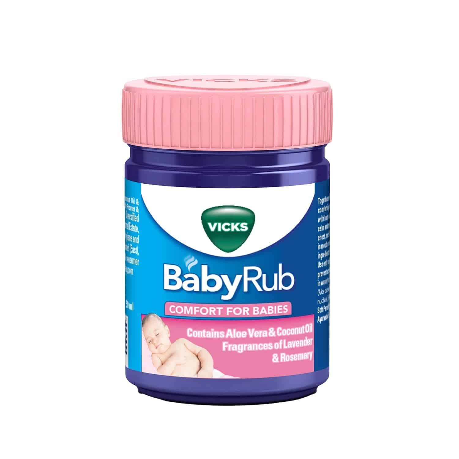 Vicks BabyRub 50ml, Specifically for Babies-Moisturize, Soothe and Relax your baby 