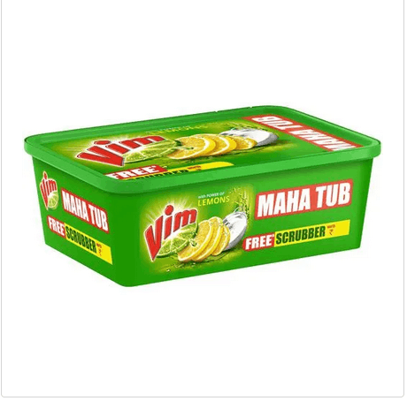 Vim Dishwash Bar Lemon, 500g (Pack of 2) 