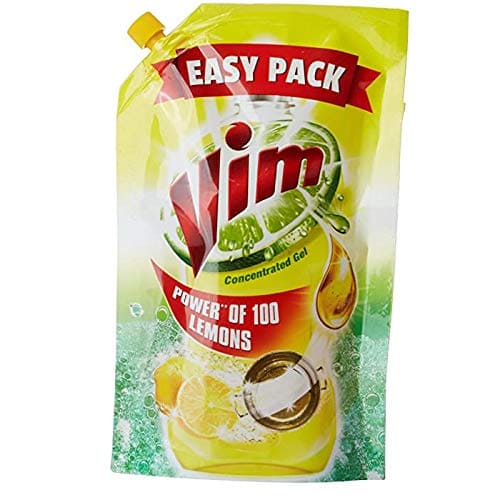 Vim Dishwash Gel, Lemon, 140ml [Pack of 6]