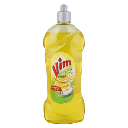 Vim Drop Dishwash Liquid - Yellow, 750ml 