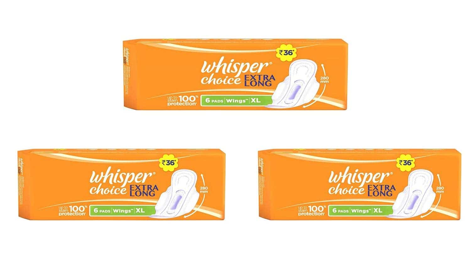 Whisper Choice Extra Large-6 Pads (Pack of 3) 