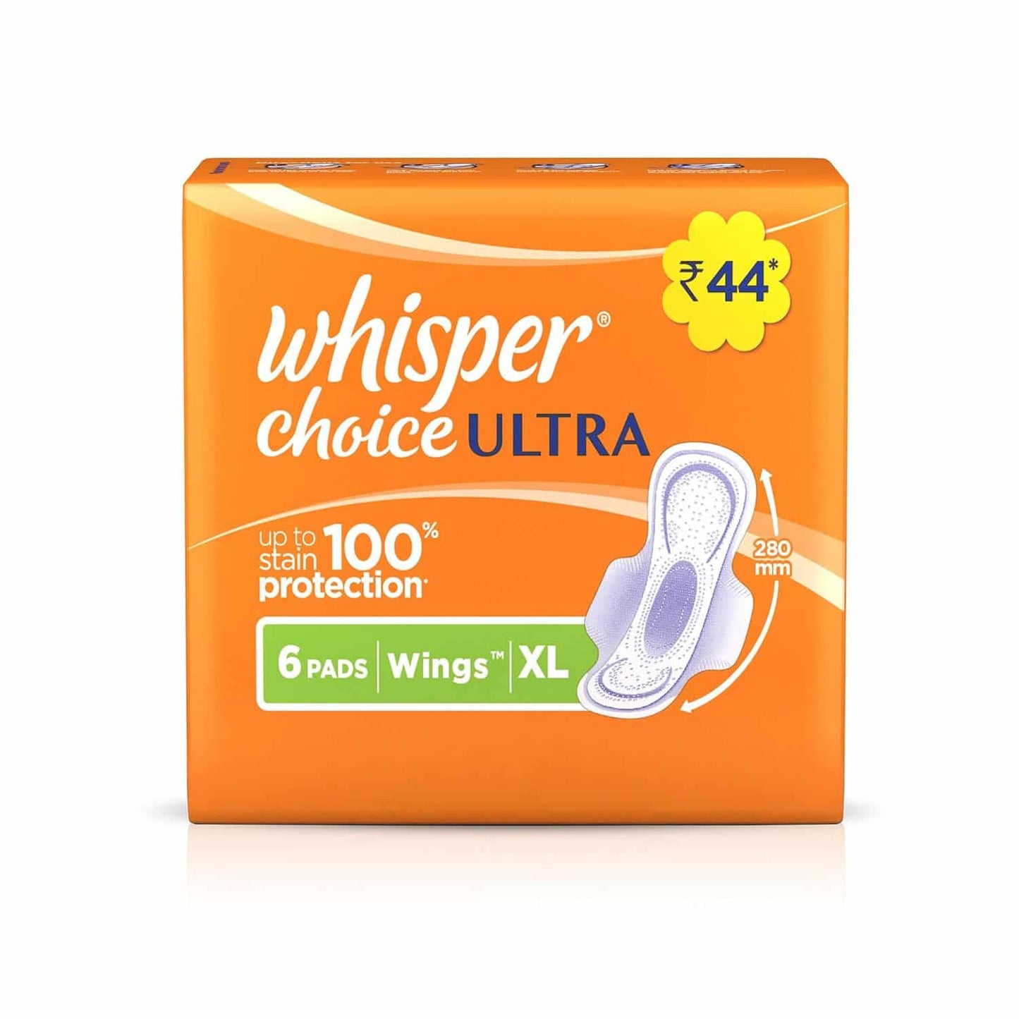 Whisper Choice Ultra Sanitary Pads Large Size - 6 Piece Pack (Pack Of 1)