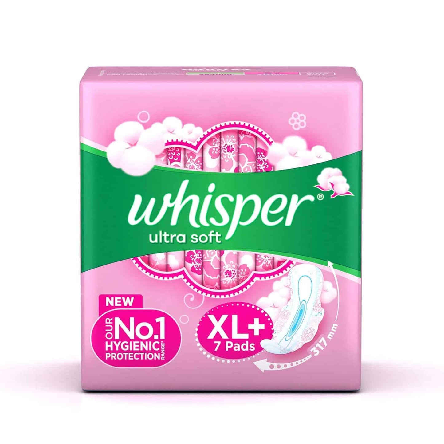 Whisper Ultra Soft Sanitary Pads XL (7 Count) 