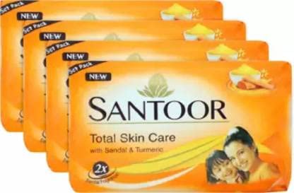 santoor new soap 100 gm pack of 4 pc (4 x 100 g) 